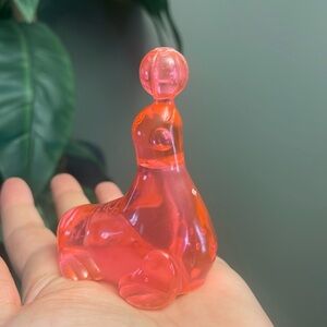 Vintage 1960s 1950s Manuel WG Pink Circus Seal Transparent Plastic Sculpt Rare